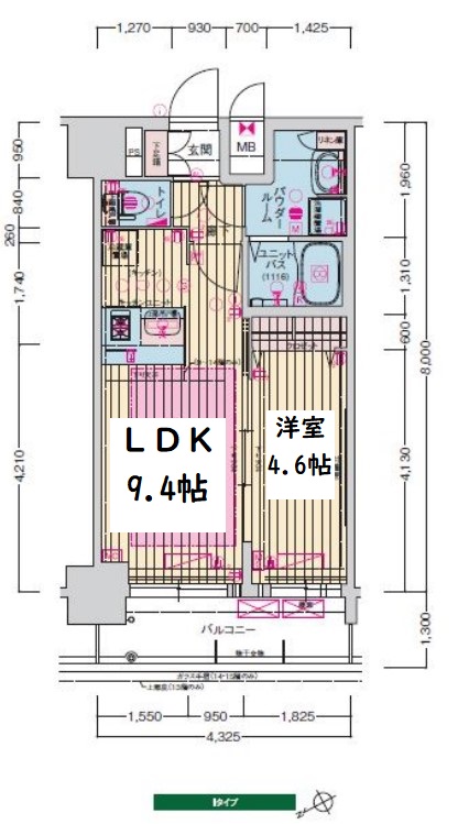 プレサンス立売堀パークシティ　間取り