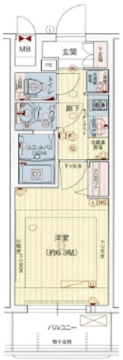 プレサンス難波クチュール　間取り