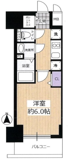 ララプレイス大阪新町ヴェレ　間取り 