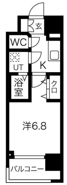 レジュールアッシュ九条　間取り図