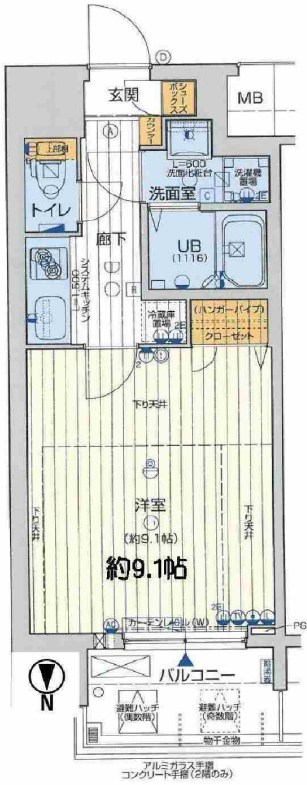 レオンコンフォート難波サウスゲート 間取り