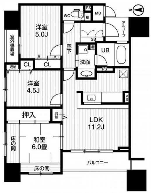 アーデンタワー新町　間取り