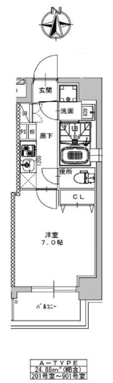 ジアコスモ難波南　間取り