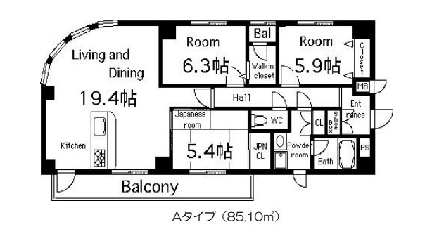 Gラグーナ清水谷 間取り