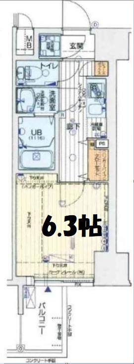 プレミアムコート谷町4丁目　間取り