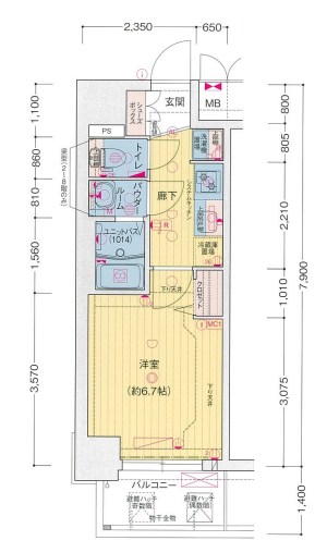 プレサンス海老江ジャルダン　間取り