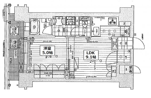 リーガル南久宝寺　間取り