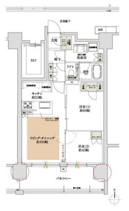 サンクレイドル天王寺　間取り