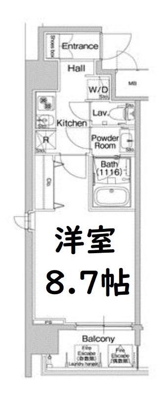 コンフォリア心斎橋EAST　間取り