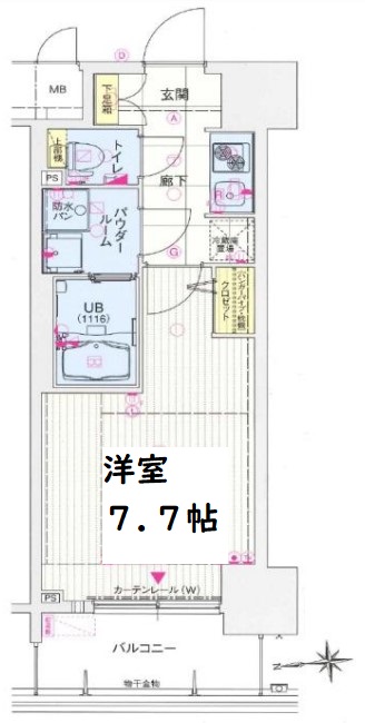 S-RESIDENCE難波EAST　間取り
