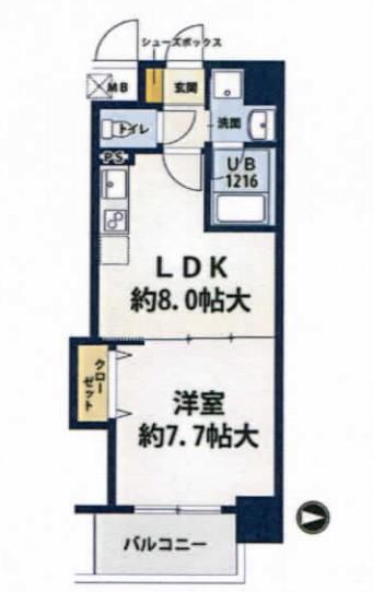 パレ阪栄橋　間取り