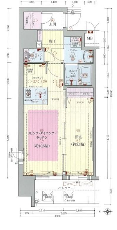 プレサンス松屋町駅前デュオ　間取り