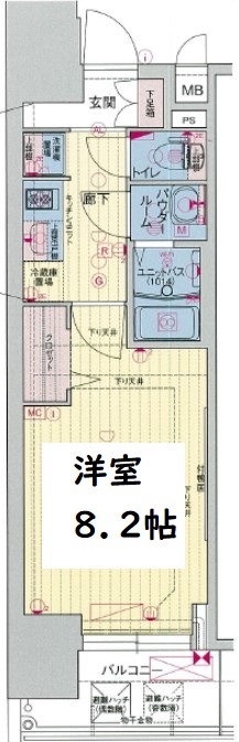 プレサンス心斎橋ソレイユ　間取り