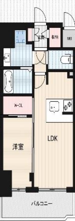 レオンコンフォート難波クレア　間取り図