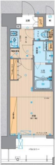 ミリオン四天王寺夕陽丘Ⅱ　間取り