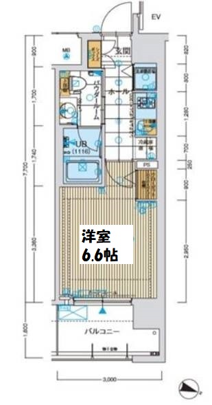 ファーストフィオーレ難波ウエスト　間取り