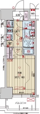 プレサンスOSAKA DOMECITY クロスティ 間取り