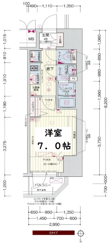 プレサンス堺筋本町駅前シェル 間取り