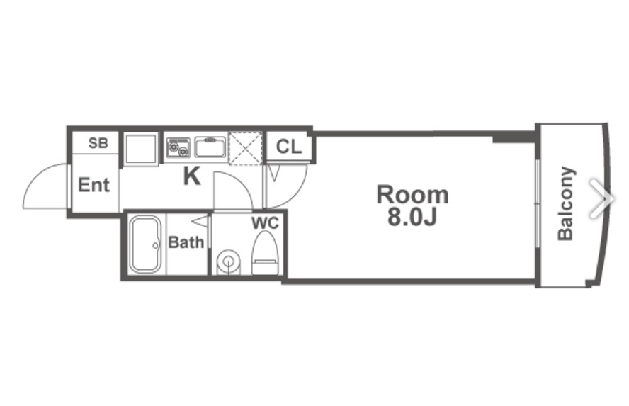 SERENiTE堺筋本町SUD　間取り