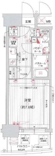 ラシュレエグゼ本町　間取り
