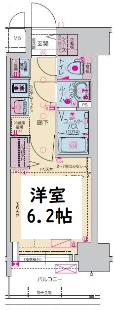 プレサンス堺筋本町ディスティニー　間取り