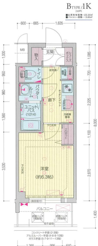 プレサンス谷町九丁目ディセオ 間取り