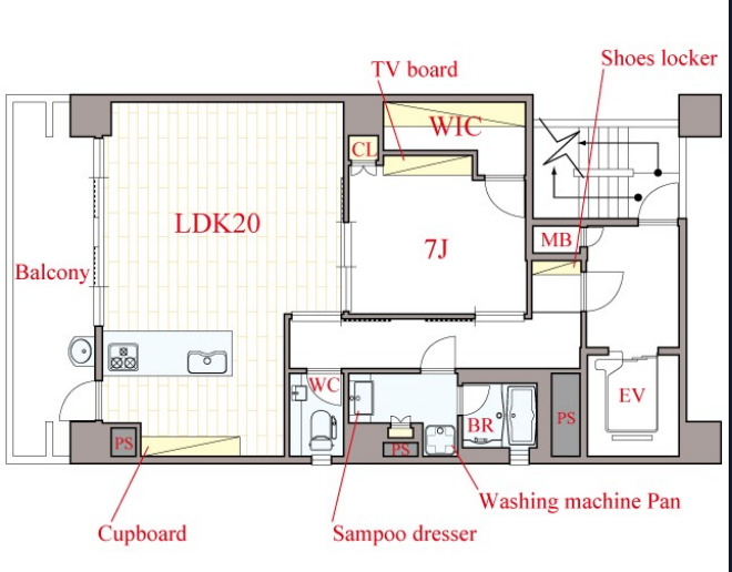 アマデウス北堀江 間取り