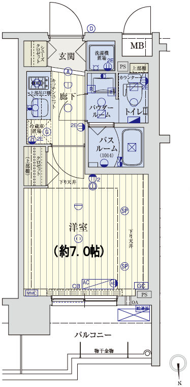 スワンズシティ谷町モデルノ 間取り