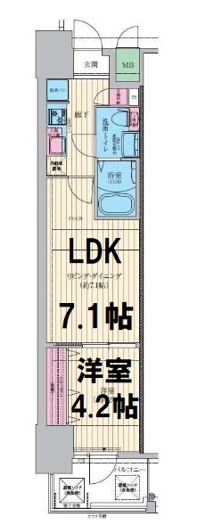 ファーストフィオーレ江坂公園 間取り