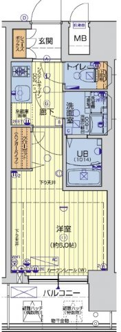 レオンコンフォート難波リオ　間取り