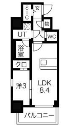 エスリードレジデンス大阪天王寺　間取り