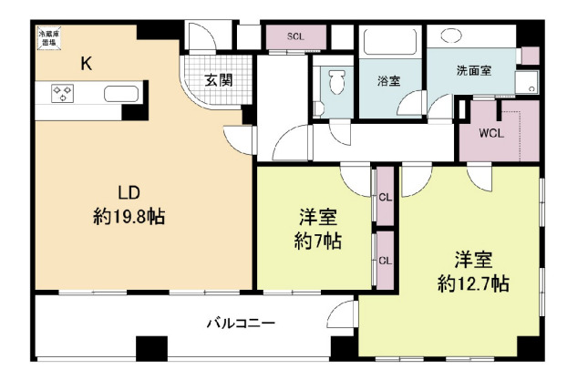 レジディア心斎橋ウエスト　間取り
