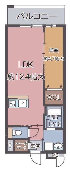 パラファーレ・玉造　間取り