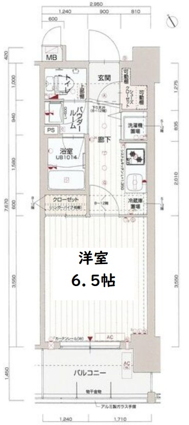 アスヴェル阿波座BLUE EARTH　間取り