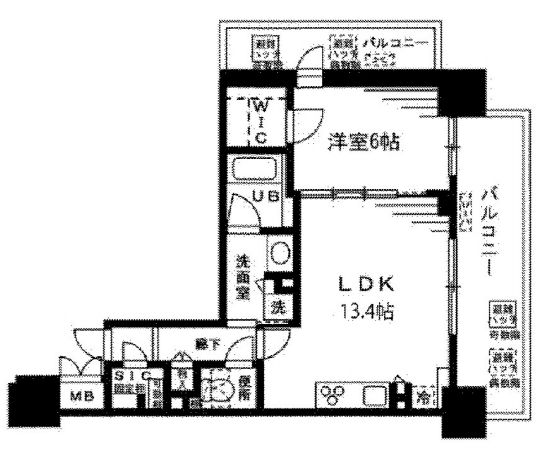 ザ・パークハビオ天満橋 間取り図