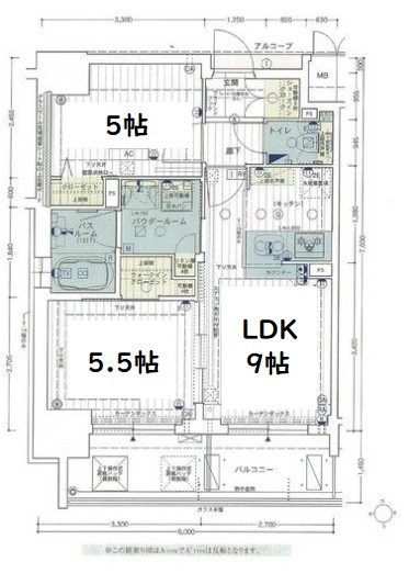 エステムコート難波Ⅴブロード　間取り