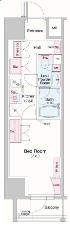 エスリードコート堺筋本町(旧プレール・ドゥーク堺筋本町Q) 間取り図