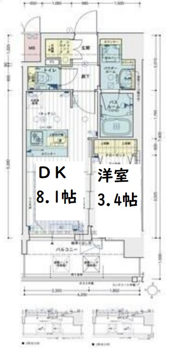 エステムコート梅田・天神橋Ⅳ ステーションフロント 間取り