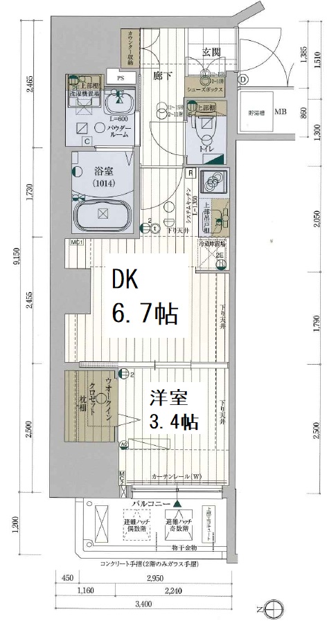 ファーストフィオーレ心斎橋イースト 間取り