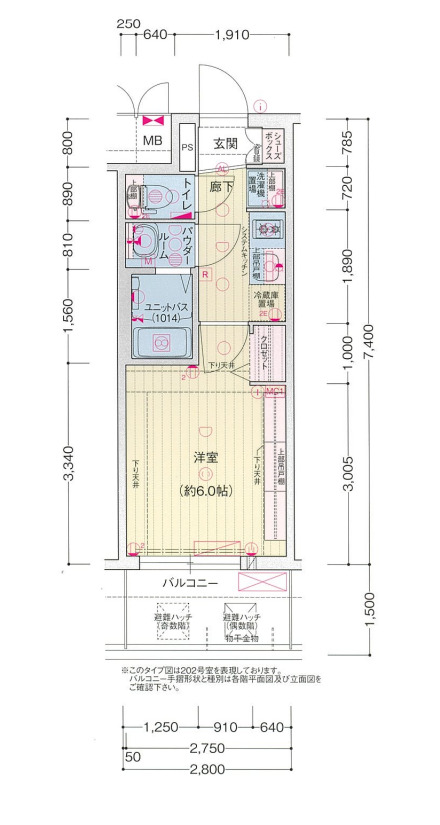 プレサンス桜川グロワール　間取り