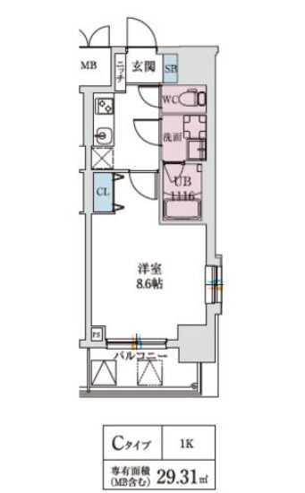 スプランディッド上本町WEST 間取り