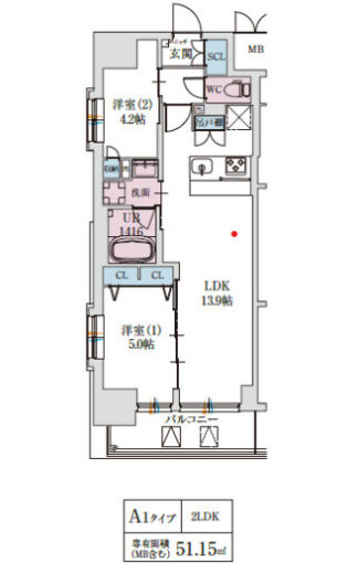 スプランディッド上本町WESTⅡ 間取り
