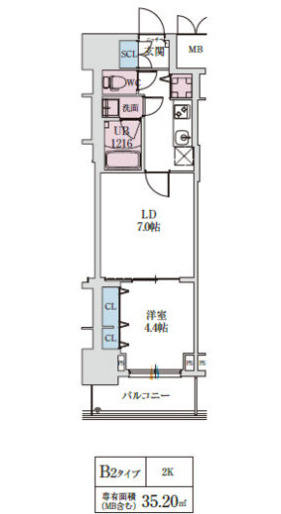 スプランディッド上本町WESTⅡ 間取り