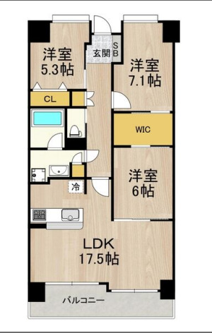グランソレイユ日本橋　間取り