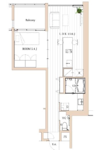オービットステージ北堀江　間取り図