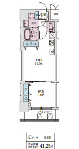 スプランディッド上本町WESTⅡ 間取り