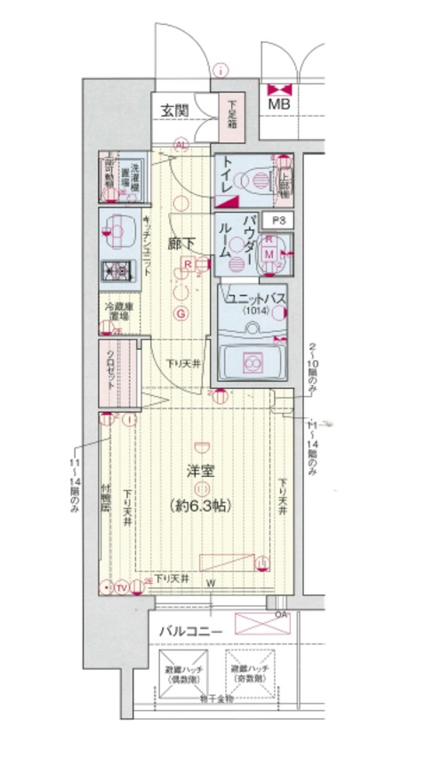 プレサンス梅田東ディアロ　間取り