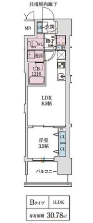 スプランディッド本町東DUE 間取り