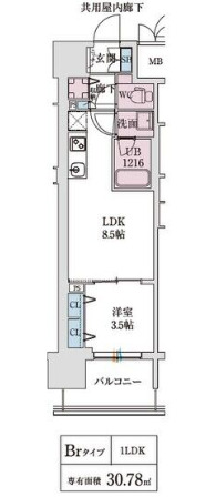 スプランディッド本町東DUE 間取り