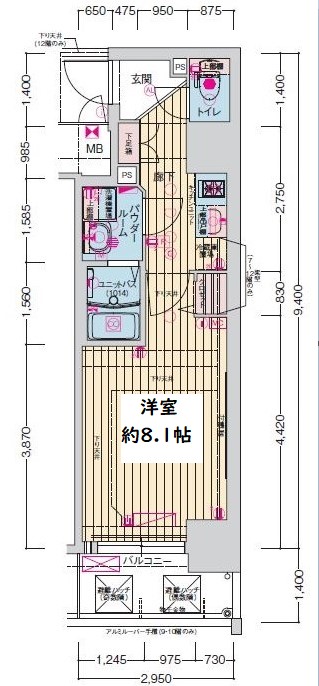 プレサンス立売堀パークシティ 間取り